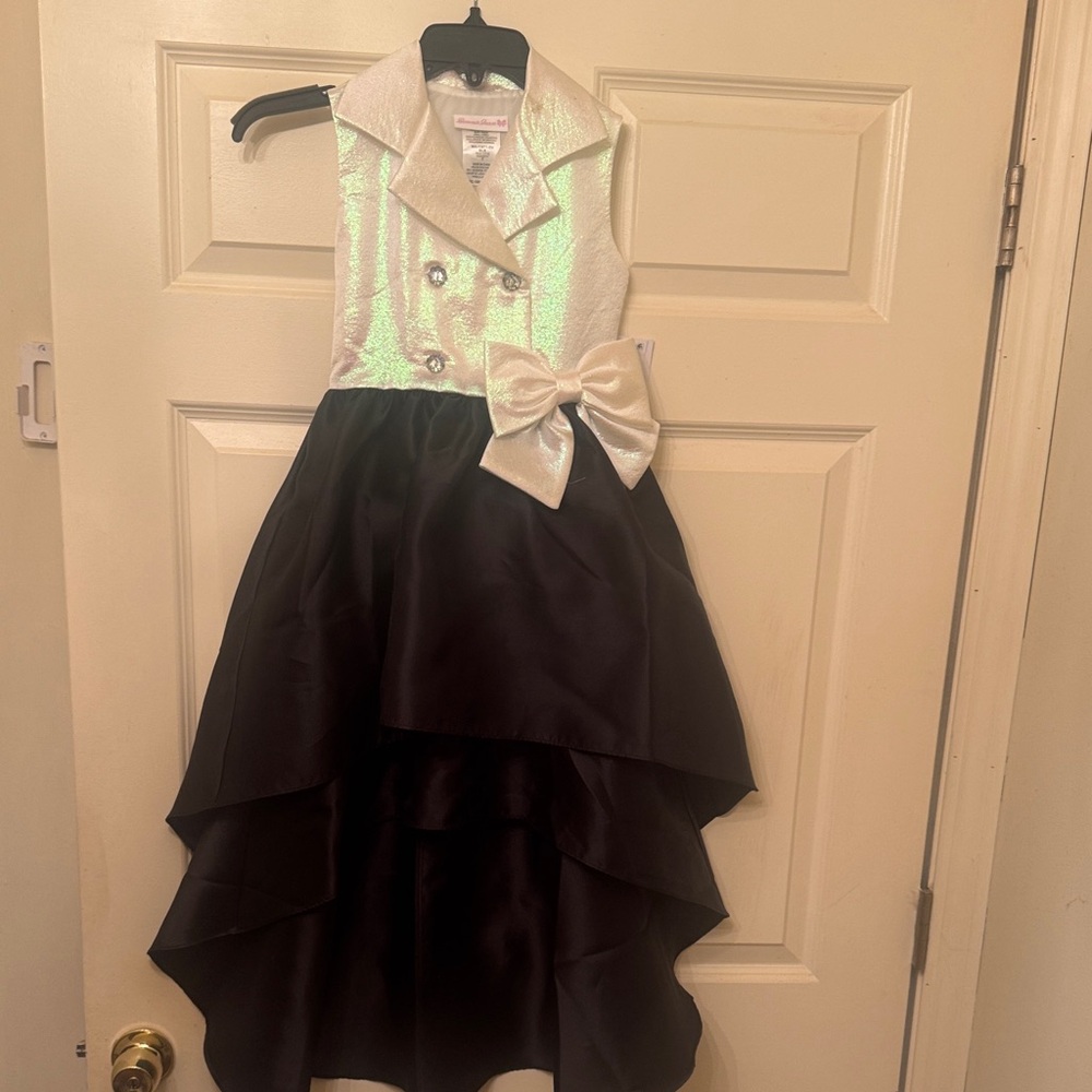 Bonnie Jean White and Black Formal Kids Dress